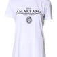 White Cotton Printed Round Neck Top T-shirt