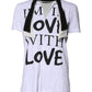 White Cotton Silk Blend Ascot Collar T-shirt