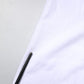 White Cotton Silk Blend Ascot Collar T-shirt