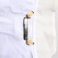 White Cotton Silk Blend Ascot Collar T-shirt