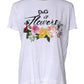 White Cotton DG Floral Embroidered Top T-shirt