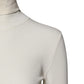Cream Long Sleeves Turtleneck Slim Sweater
