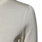 Cream Short Sleeve Silk Round Neck Blouse Top