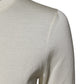 Cream Short Sleeve Silk Round Neck Blouse Top