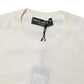Cream Short Sleeve Silk Round Neck Blouse Top