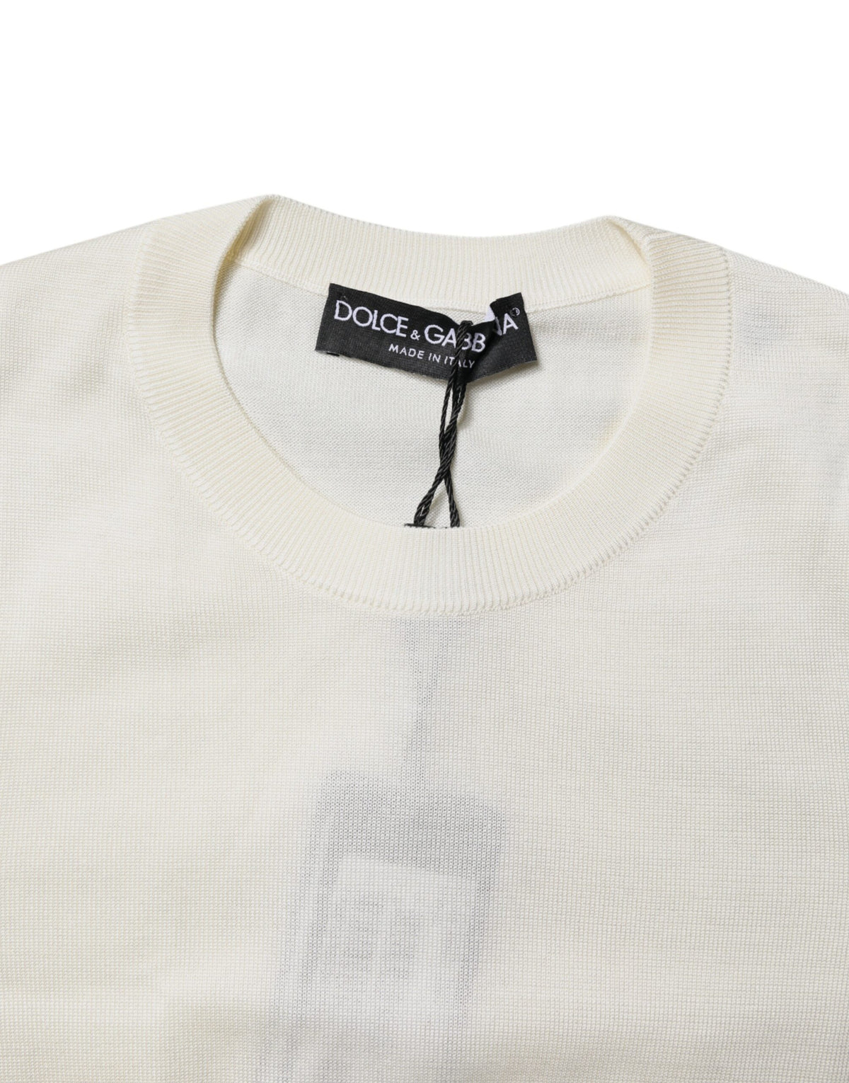 Cream Short Sleeve Silk Round Neck Blouse Top