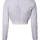 Cream Cashmere Knit Cropped Cardigan Sweater