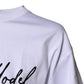 White Printed Cotton Round Neck Top T-shirt