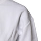 White Cotton Blend 3/4 Sleeves Blouse Top