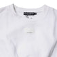White Cotton Blend 3/4 Sleeves Blouse Top