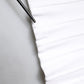 White Cotton Blend 3/4 Sleeves Blouse Top