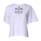White Printed Round Neck Top Cotton T-shirt