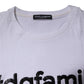 White #DGFAMILY Embroidery Cotton T-shirt