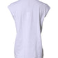 White Cotton Sleeveless Round Neck Tank Top