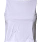 White Cotton Sleeveless Round Neck Tank Top