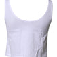 White Cotton Sleeveless Round Neck Tank Top