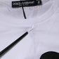 White #DGFAMILY Embroidery Cotton T-shirt