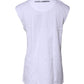 White Cotton Sleeveless Printed Tank T-shirt