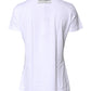 White Printed Round Neck Top Cotton T-shirt