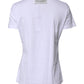 White Printed Round Neck Top Cotton T-shirt
