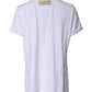White Printed Round Neck Top Cotton T-shirt