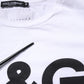 White Printed Round Neck Top Cotton T-shirt