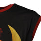 Black Pin Up Cotton Round Neckline Tank Top