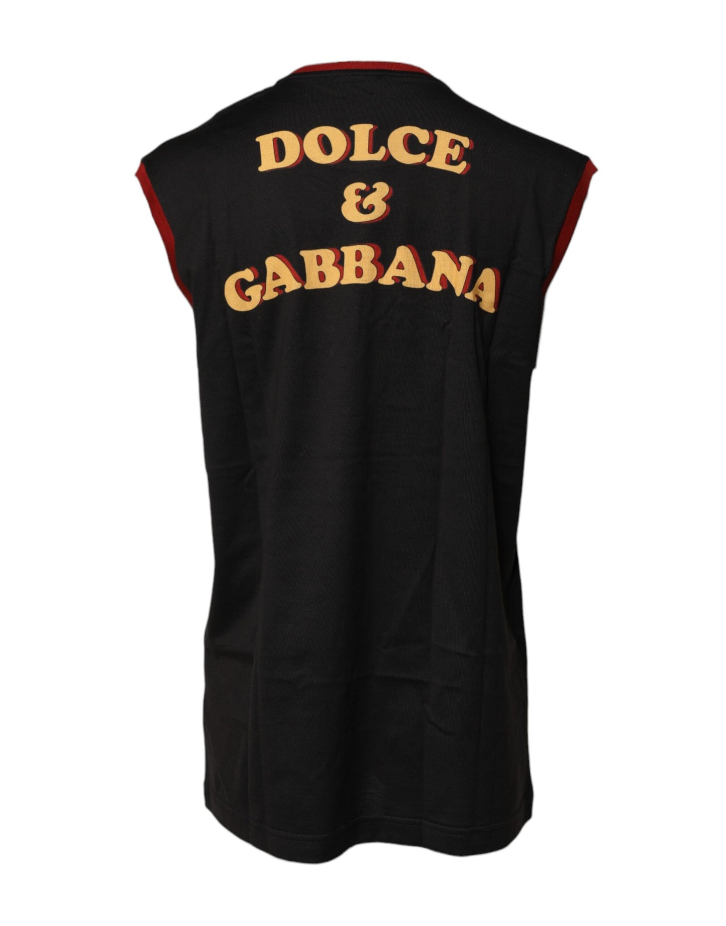 Black Pin Up Cotton Round Neckline Tank Top