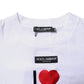 White Printed Round Neck Top Cotton T-shirt