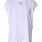 White Cotton Sleeveless Round Neck Tank Top