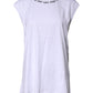 White Cotton Sleeveless Printed Tank T-shirt