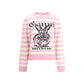 Striped sweater with rabbit