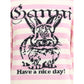 Striped sweater with rabbit