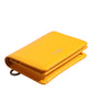 Yellow Leather Bifold Card Holder Crossbody Bag