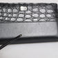 Black Leather Logo Plaque Zip Around Continental Wallet