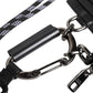 Black Leather Lanyard Zip Around Card Holder Wallet
