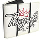 White Leather DG Crown Royals Bifold Card Holder Wallet
