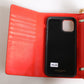Red Leather Quilted Devotion Crossbody Phone Cover Bag