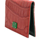 Red Exotic Leather Logo Plaque Card Holder Wallet