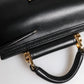 Black Calfskin Leather Logo Plaque Mini Bag