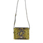 Green Exotic Leather DG Plaque Crossbody Clutch Bag