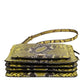 Green Exotic Leather DG Plaque Crossbody Clutch Bag