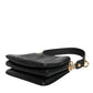 Black Exotic Leather Shoulder Sling Clutch Bag