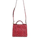 Pink Exotic Leather Top Handle Tote Crossbody Bag