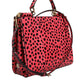 Pink Exotic Leather Top Handle Tote Crossbody Bag