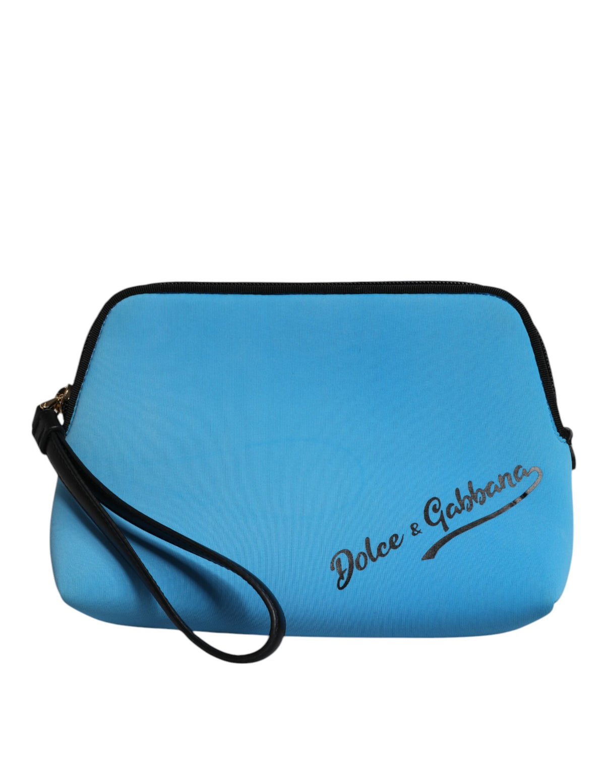 Blue DG Logo Print Clutch Zip Borse Pouch Bag