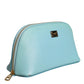Light Blue Leather Handbag Clutch Mini Purse Pouch Bag