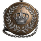 Gold Brass Metal DG Crown Clutch Crossbody Bag