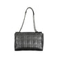 Black Polyester Women Handbag