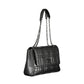 Black Polyester Women Handbag